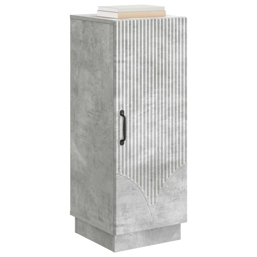 Buffet Gris béton 33 x 34,5 x 87 cm Bois d'ingénierie - 3