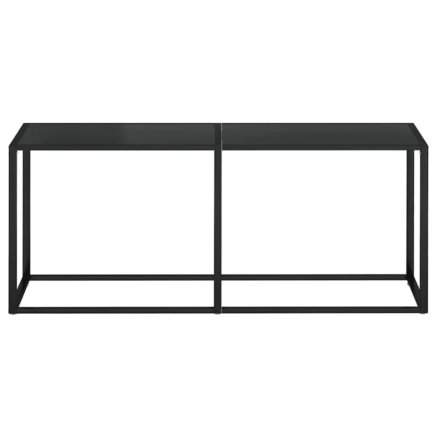 Table console Noir 180x35x75,5 cm Verre trempé - 3