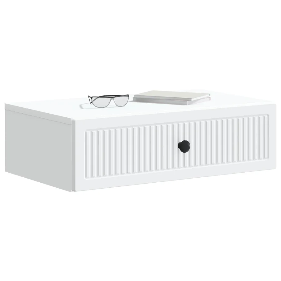 Table d'appoint murale Blanc 59 x 34,5 x 17 cm - 3