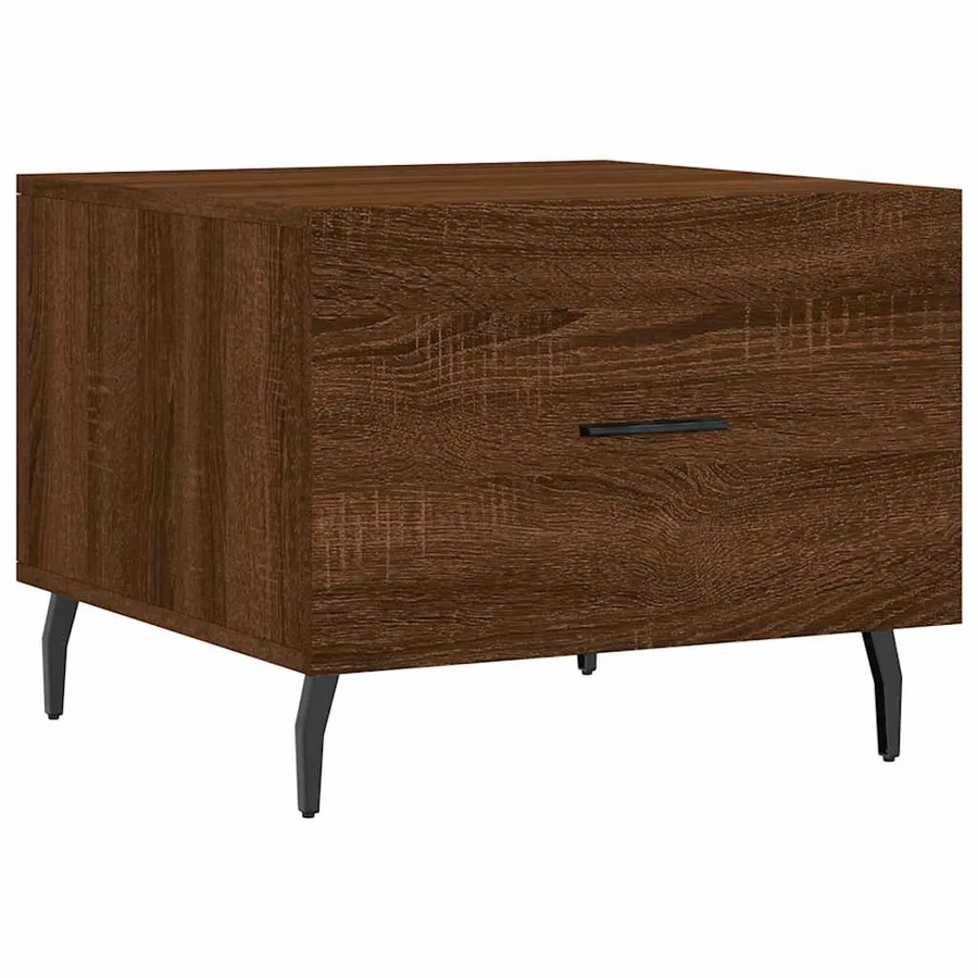 Table basse Chêne marron 50x50x40 cm Bois d'ingénierie - 2