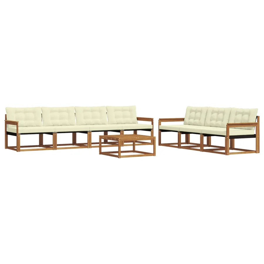 Ensemble de canapés d'extérieur 8 pcs Naturel et Crème - 2
