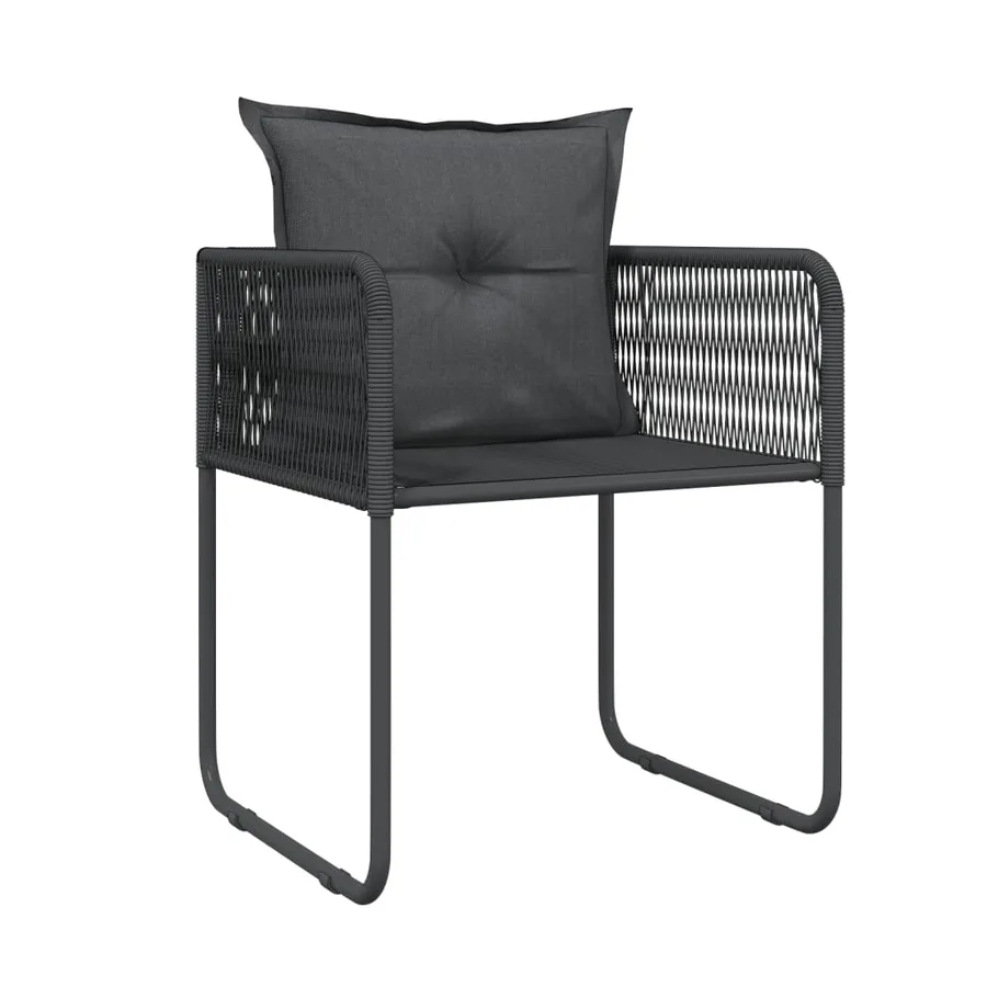 Ensemble à manger de jardin 7 pcs Noir - 5