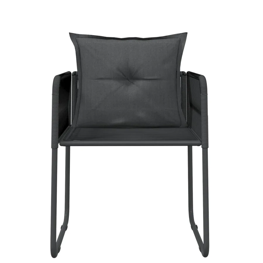 Ensemble à manger de jardin 7 pcs Noir - 6