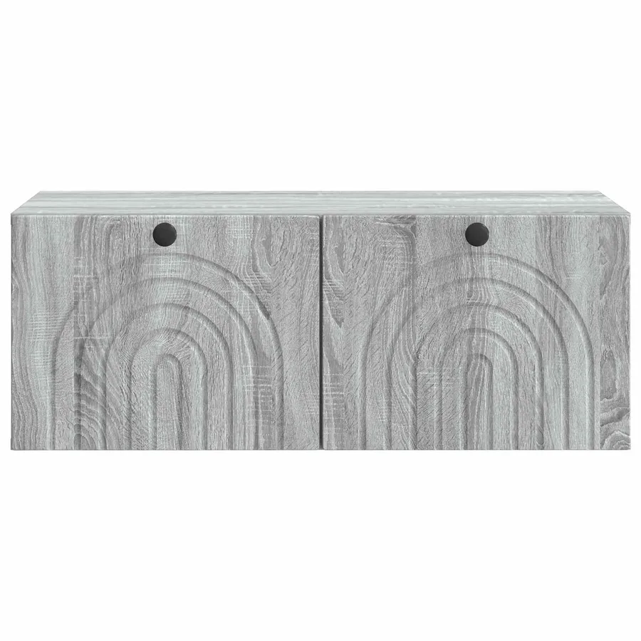 Meuble TV mural Sonoma gris 78,5 x 41 x 30 cm Bois d'ingénierie - 6