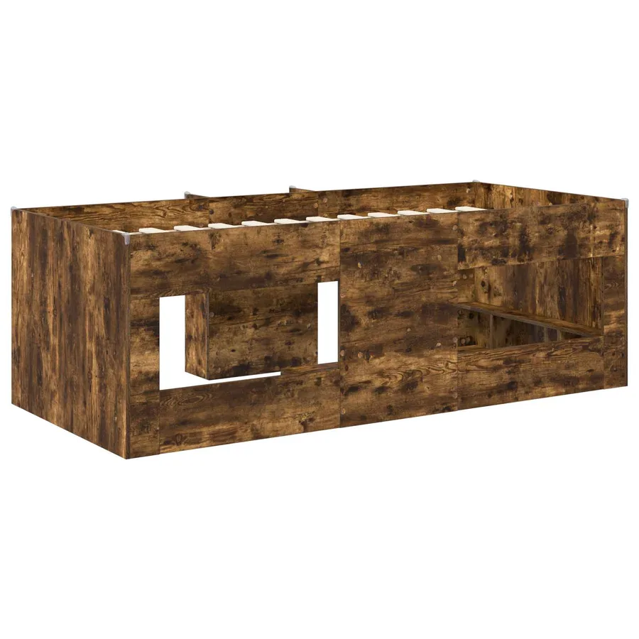 Cadre de Lit Élevé pour Enfants Chêne fumé 90 x 190 cm - 6