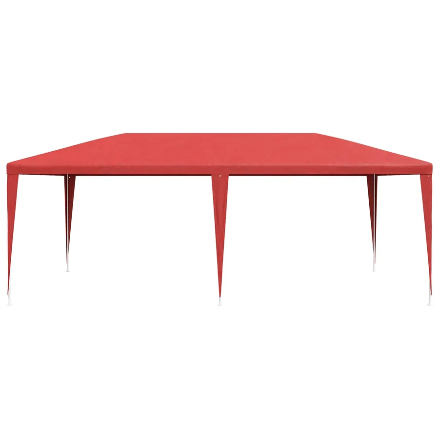 Tente de fête Rouge 600 x 300 x 255 cm PE et acier - 3