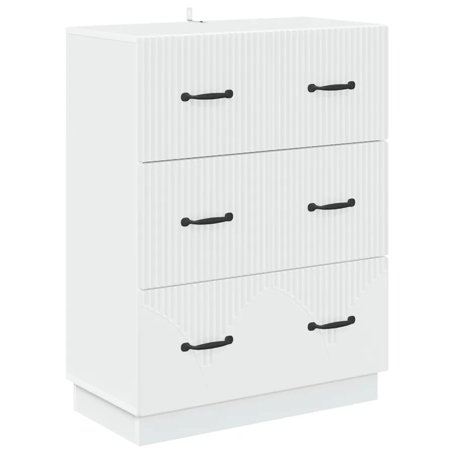 Armoire à tiroirs Blanc 66 x 34,5 x 87 cm Bois d'ingénierie - 2