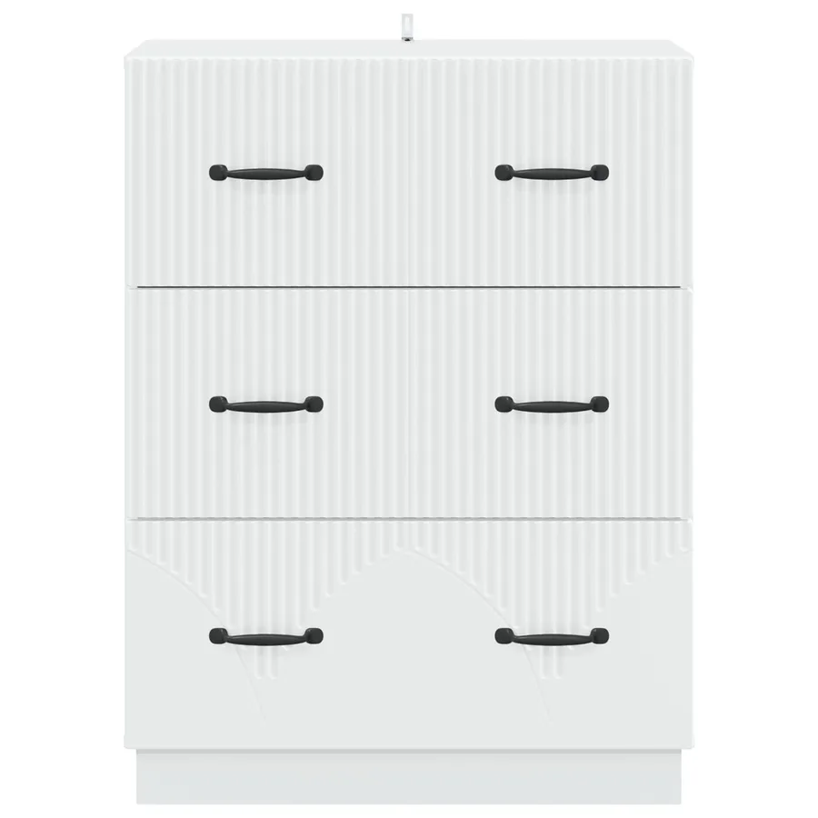 Armoire à tiroirs Blanc 66 x 34,5 x 87 cm Bois d'ingénierie - 6