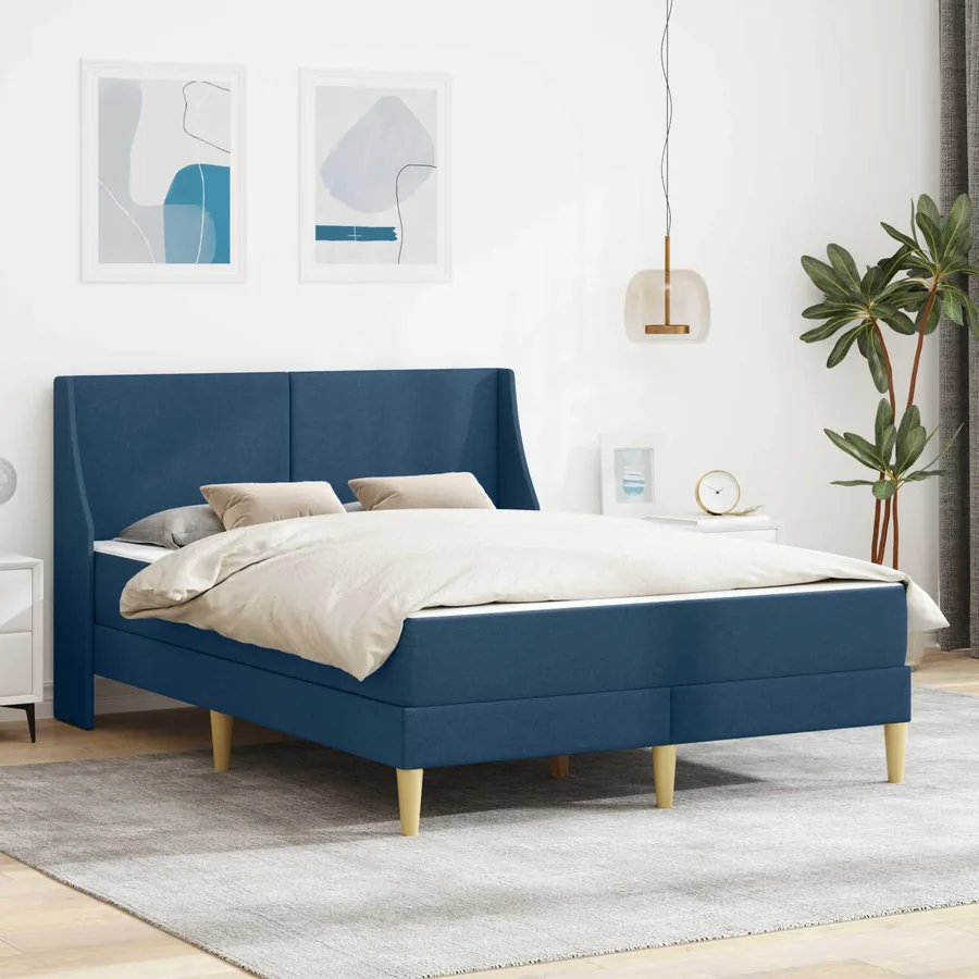 Cadre de lit avec matelas avec tête de lit Polyester