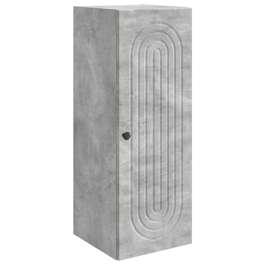 Armoire Murale Gris béton 33 x 34,5 x 90 cm Bois d'ingénierie - 2