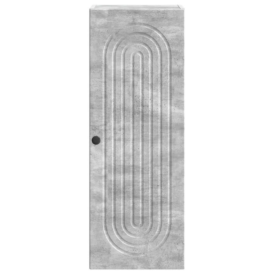 Armoire Murale Gris béton 33 x 34,5 x 90 cm Bois d'ingénierie - 4