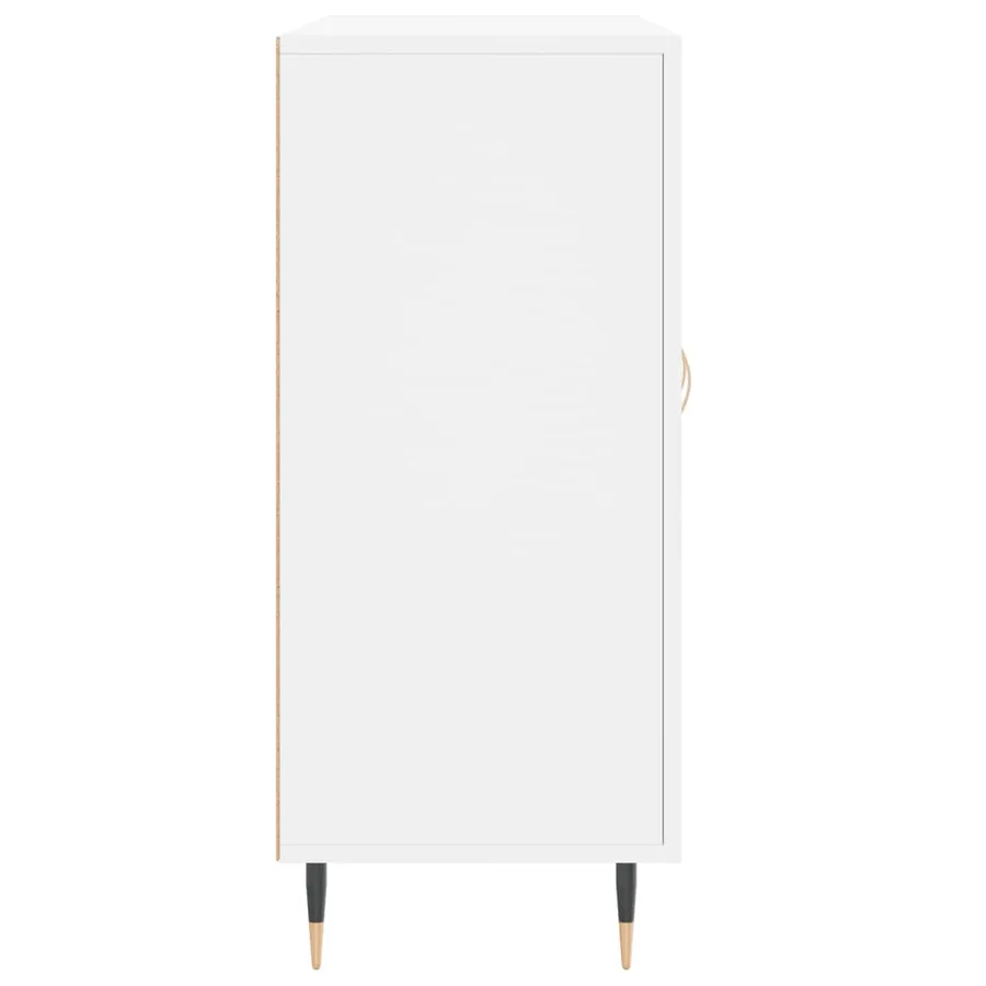 Buffet blanc 90x34x80 cm bois d'ingénierie - 7