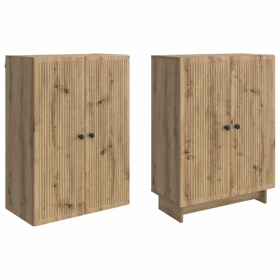 Ensemble de Meubles 2 pc Chêne artisanal Bois d'ingénierie - 4