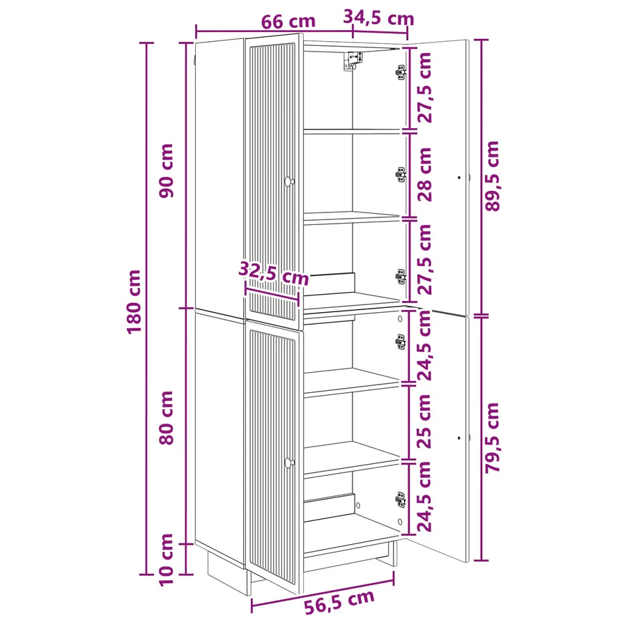 Ensemble de Meubles 2 pc Chêne artisanal Bois d'ingénierie - 8