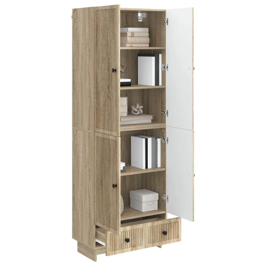 Ensemble de Meubles 2 pcs Chêne Sonoma 66 x 34,5 x 95 cm - 2