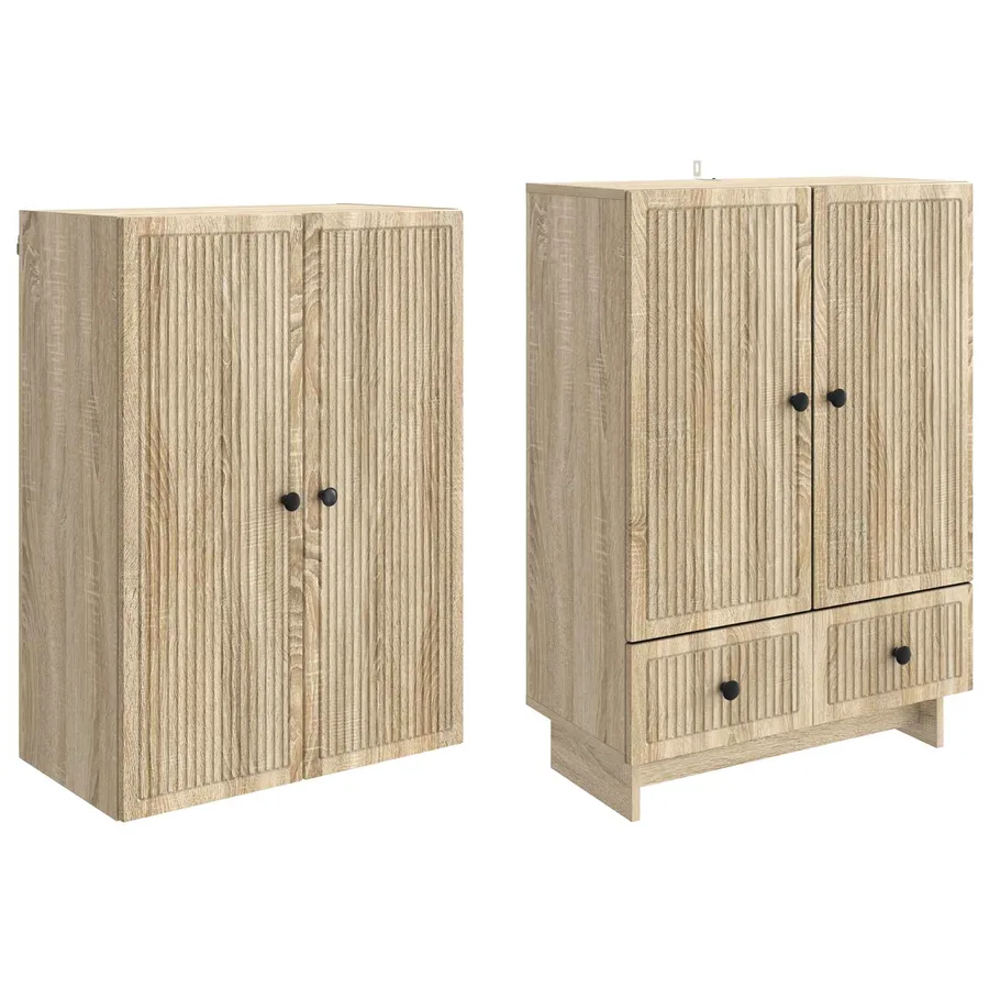 Ensemble de Meubles 2 pcs Chêne Sonoma 66 x 34,5 x 95 cm - 3