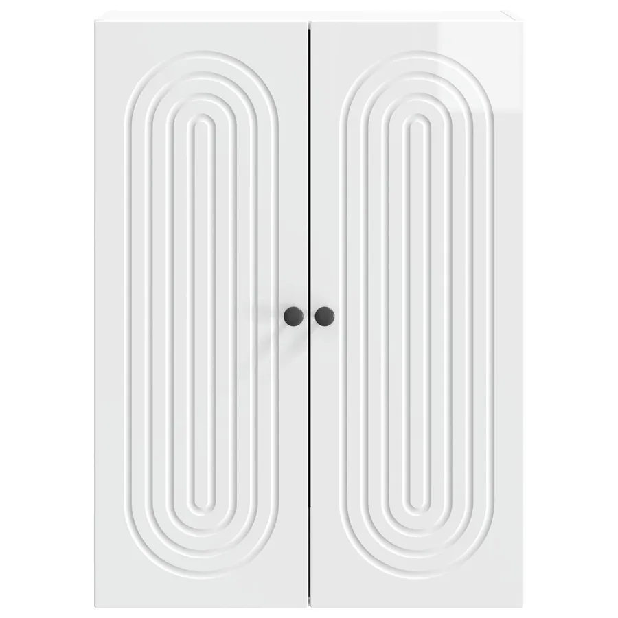 Armoire Murale Blanc brillant 66 x 34,5 x 90 cm - 4