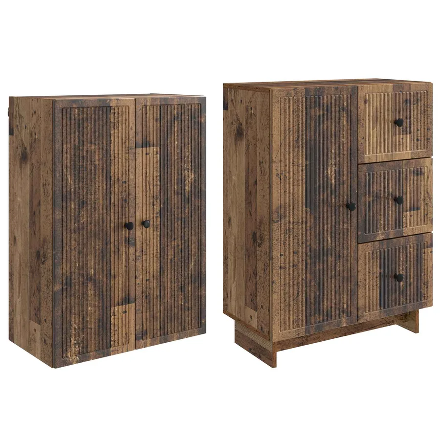 Ensemble de Meubles 2 pcs 66 x 34,5 x 90 cm Bois d'ingénierie - 4