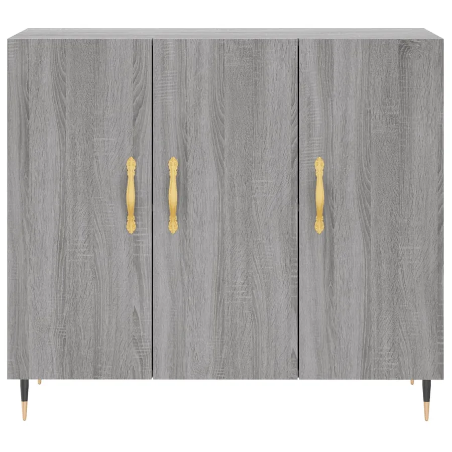Buffet sonoma gris 90x34x80 cm bois d'ingénierie - 6