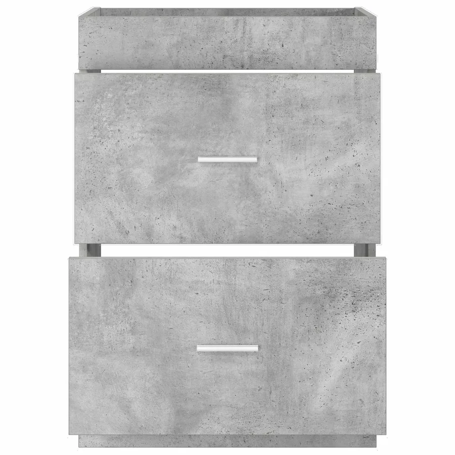 Meuble sous lavabo de salle de bain Gris béton - 4