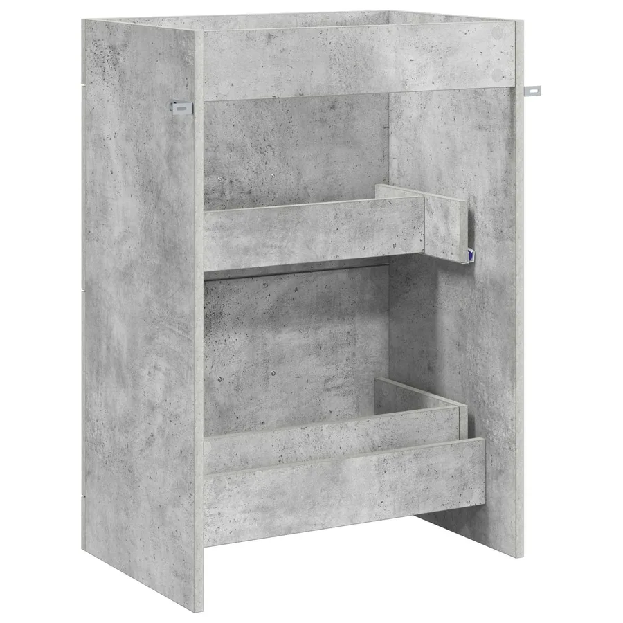 Meuble sous lavabo de salle de bain Gris béton - 6