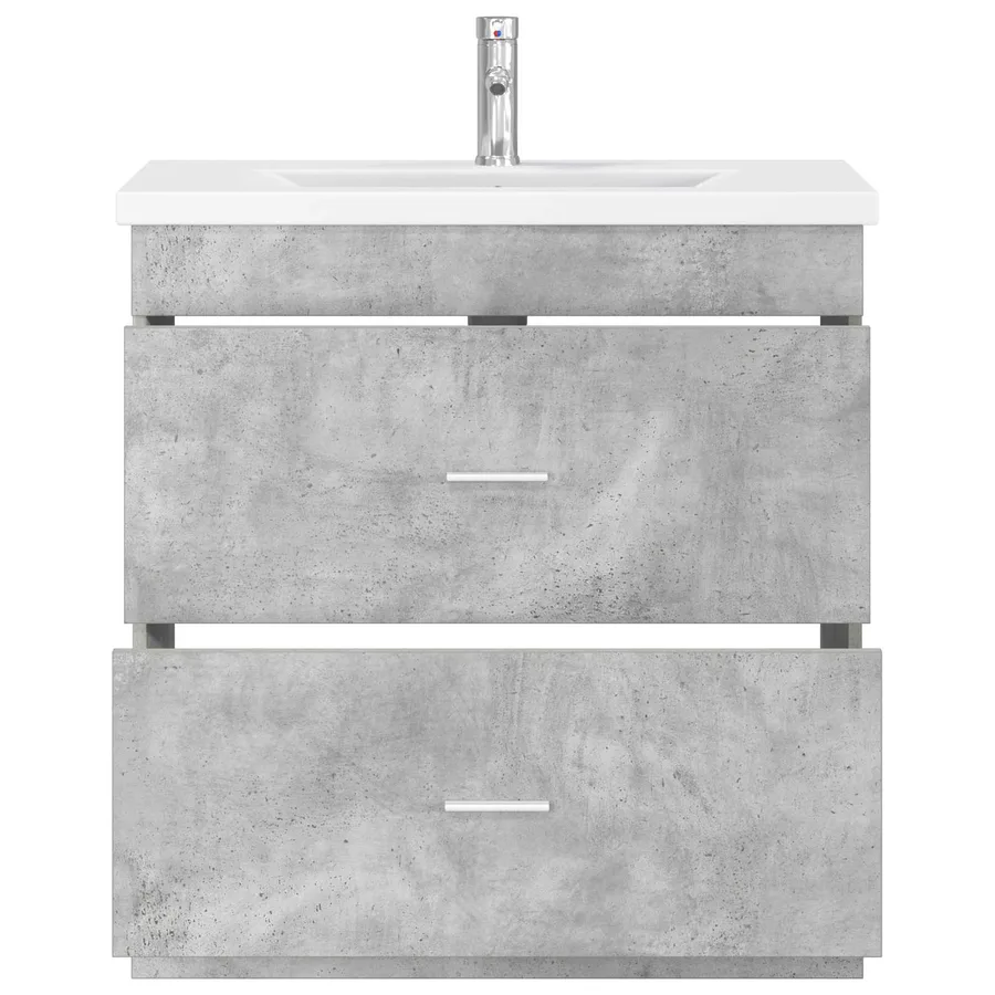 Ensemble de mobilier de salle de bain Gris béton - 3