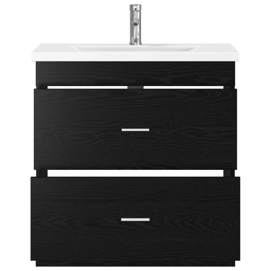Ensemble de mobilier de salle de bain Chêne noir - 3