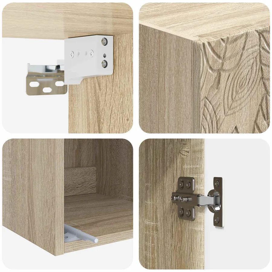 Ensemble de Meubles 2 pcs Chêne Sonoma Bois d'ingénierie - 8