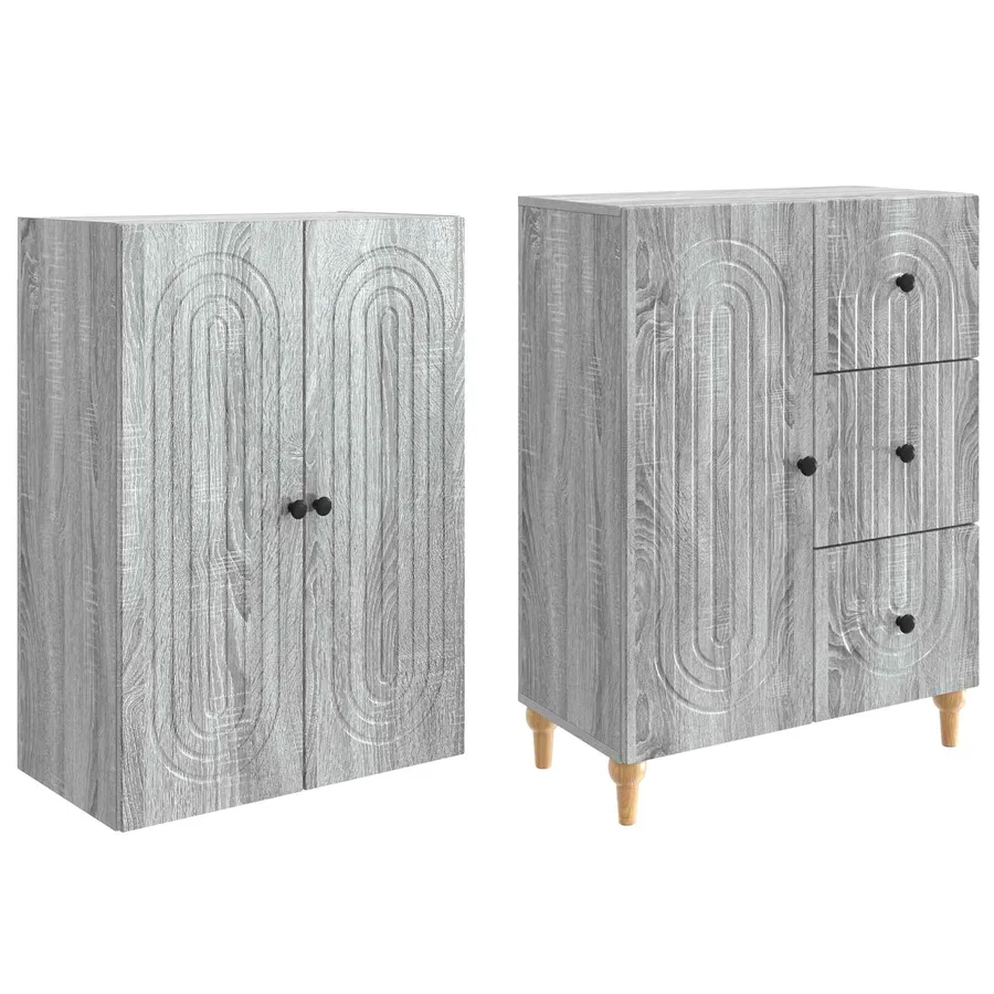 Ensemble de Meubles 2 pcs 66 x 34,5 x 90 cm Bois d'ingénierie - 4