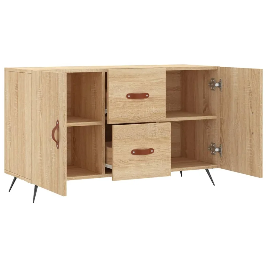 Buffet chêne sonoma 100x36x60 cm bois d'ingénierie - 5