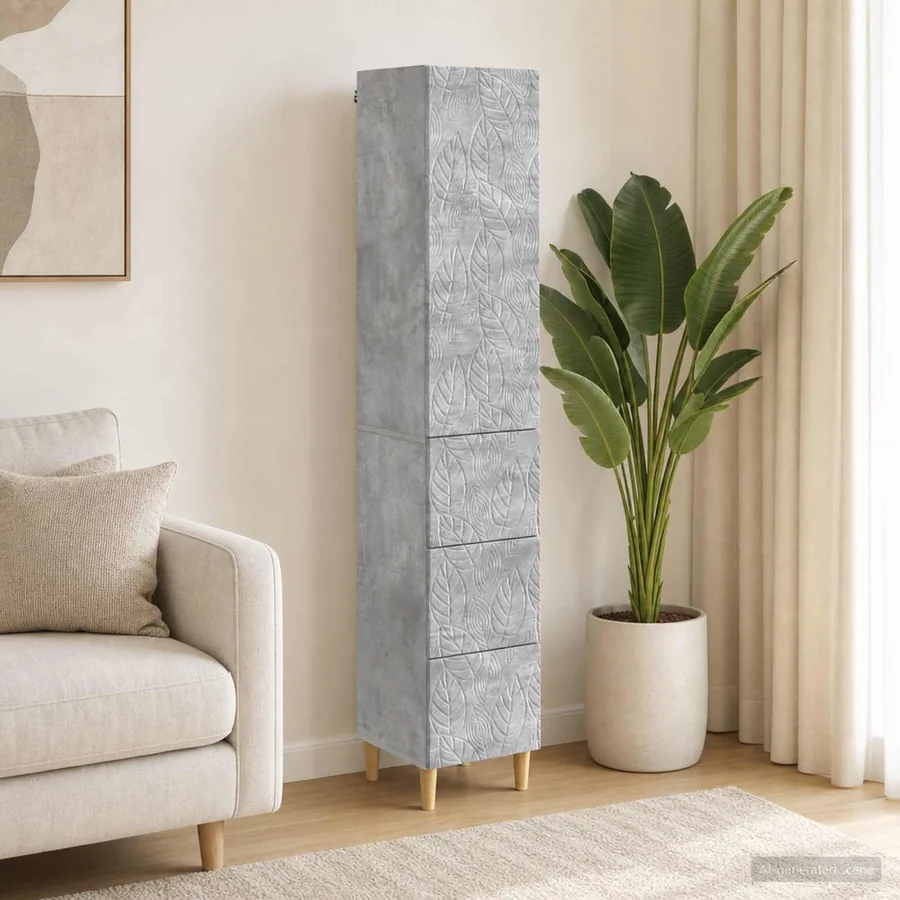 Ensemble de Meubles 2 pcs Gris béton 33 x 34,5 x 90 cm