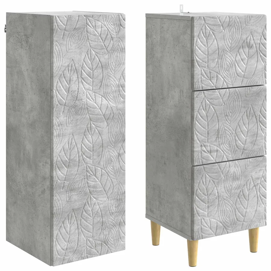 Ensemble de Meubles 2 pcs Gris béton 33 x 34,5 x 90 cm - 4