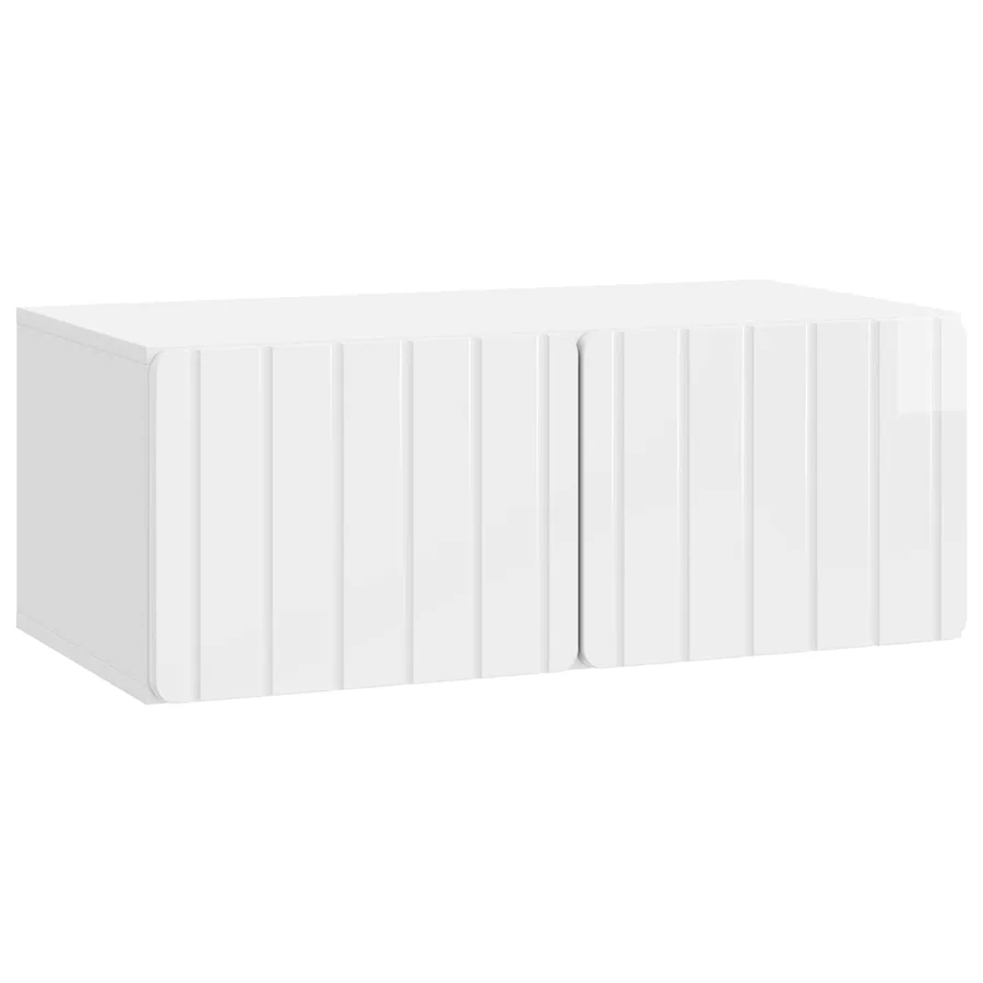 Meuble TV mural 78,5 x 41 x 30 cm Blanc brillant - 2
