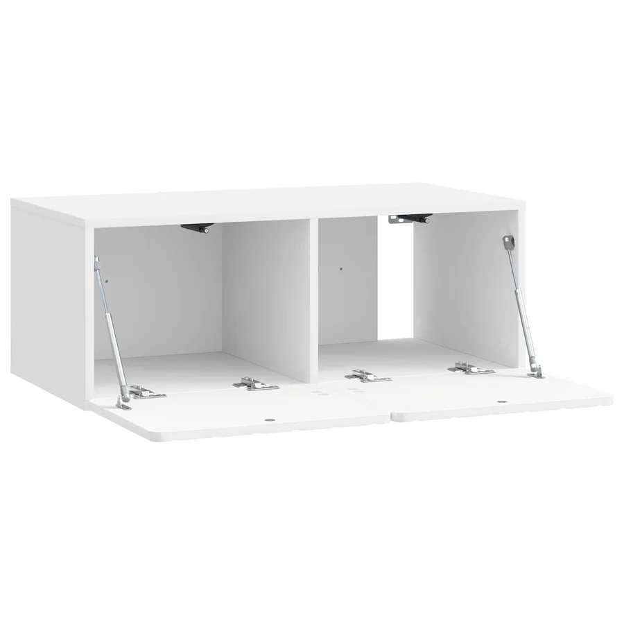 Meuble TV mural 78,5 x 41 x 30 cm Blanc brillant - 5