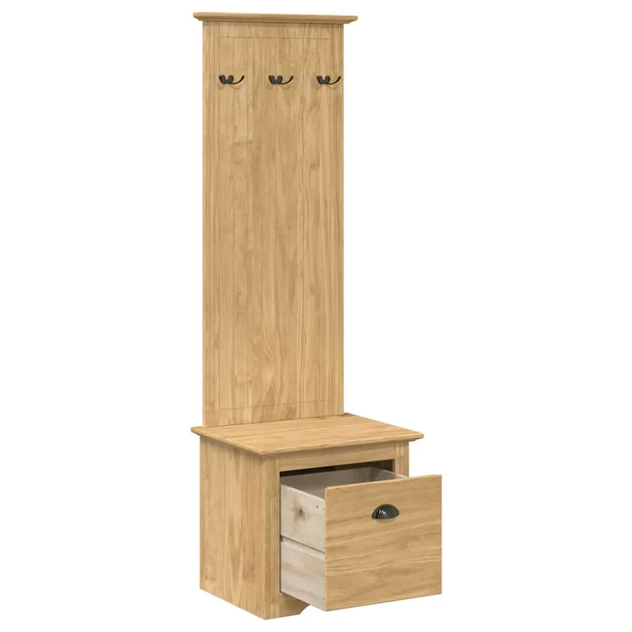 Meuble de couloir BODO Marron miel 50 x 40 x 156,7 cm - 4