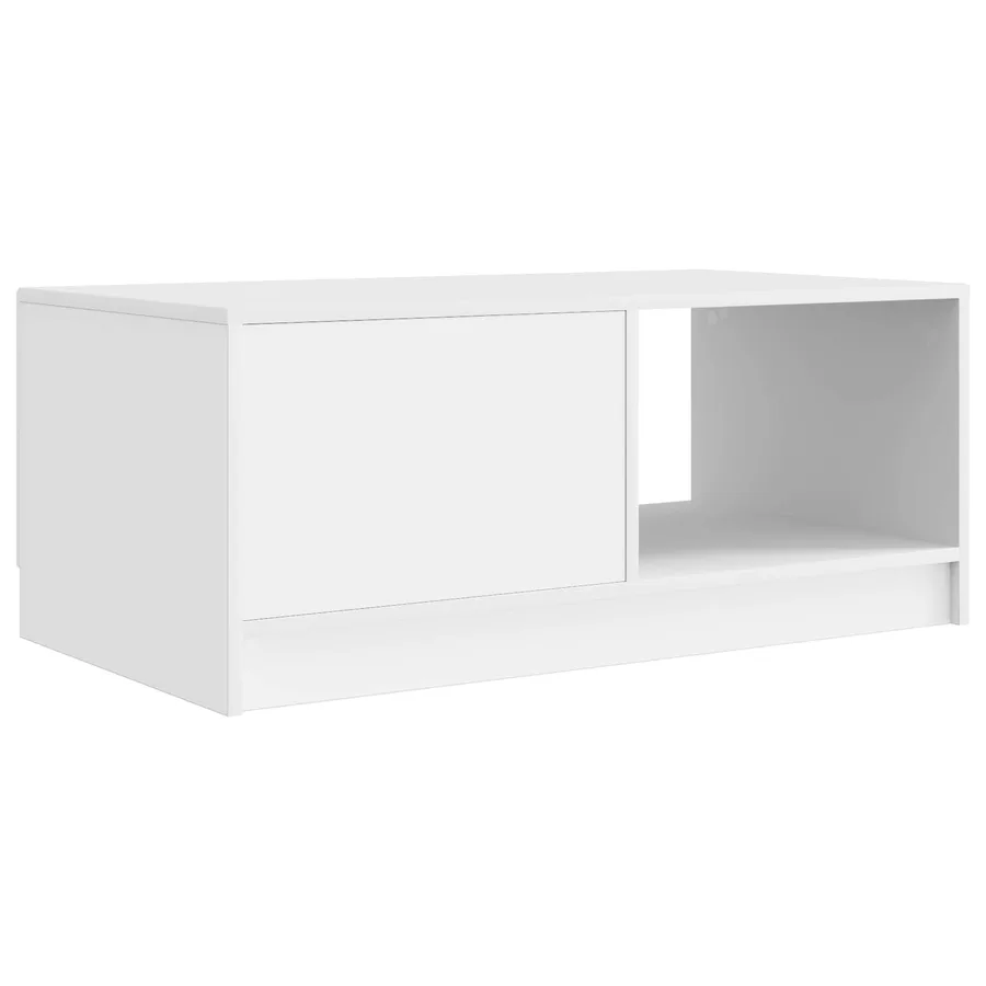 Table basse Blanc 90 x 50 x 37 cm Bois d'ingénierie - 7