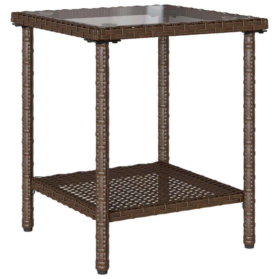 Ensemble de canapés d'extérieur 2 pcs Marron et rouge polyrotin - 6