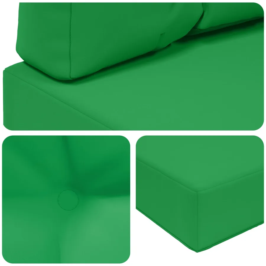 Coussin de canapé d'extérieur 3 pcs Vert Polyester - 8