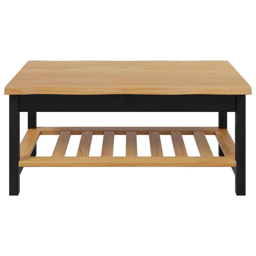 Table basse EKAI Noir 100 x 60 x 45,5 cm Bois de pin massif - 4