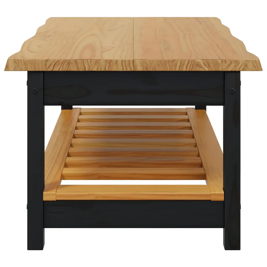 Table basse EKAI Noir 100 x 60 x 45,5 cm Bois de pin massif - 5