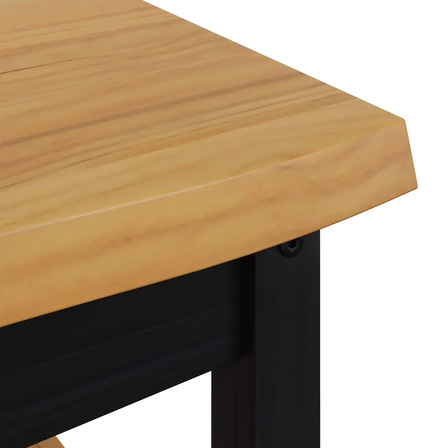 Table basse EKAI Noir 100 x 60 x 45,5 cm Bois de pin massif - 7
