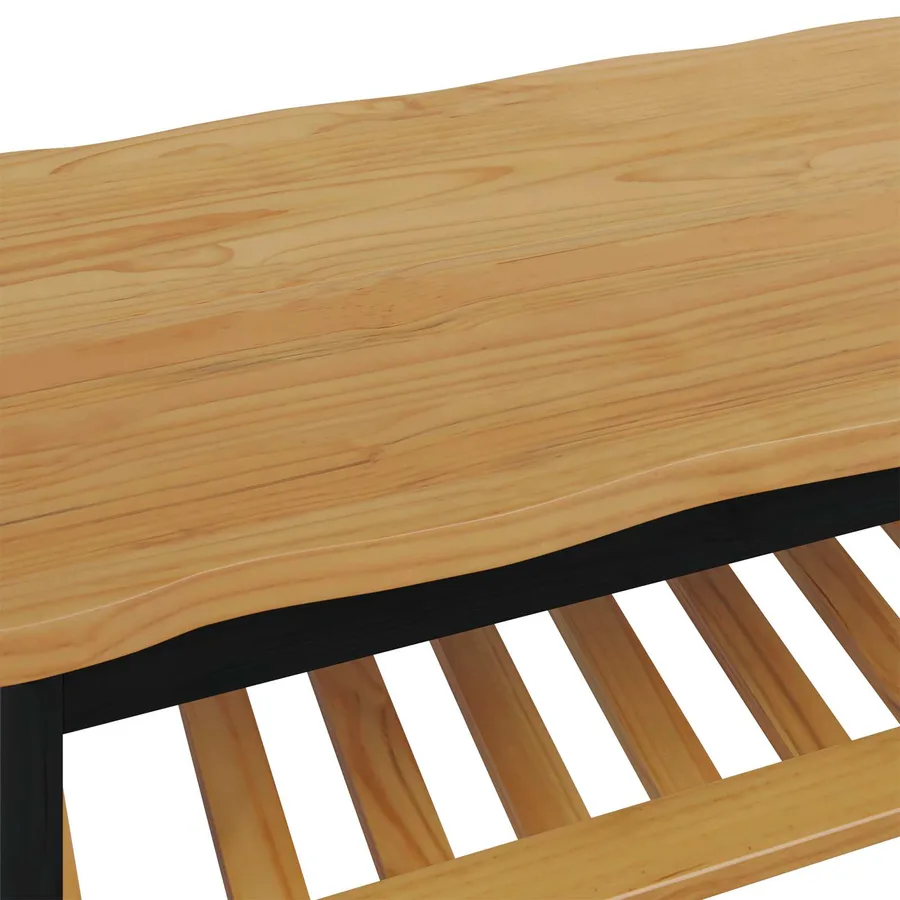 Table basse EKAI Noir 100 x 60 x 45,5 cm Bois de pin massif - 8