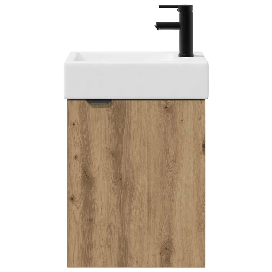 Meuble de salle de bain avec robinet Chêne artisanal - 5