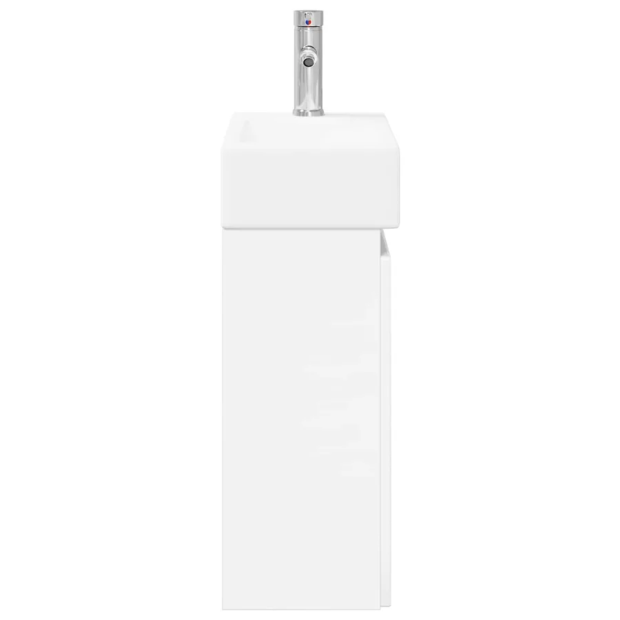 Meuble de salle de bain avec robinet Blanc brillant - 6