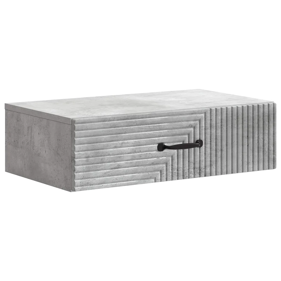 Table d'appoint murale Gris béton 59 x 34,5 x 17 cm - 2