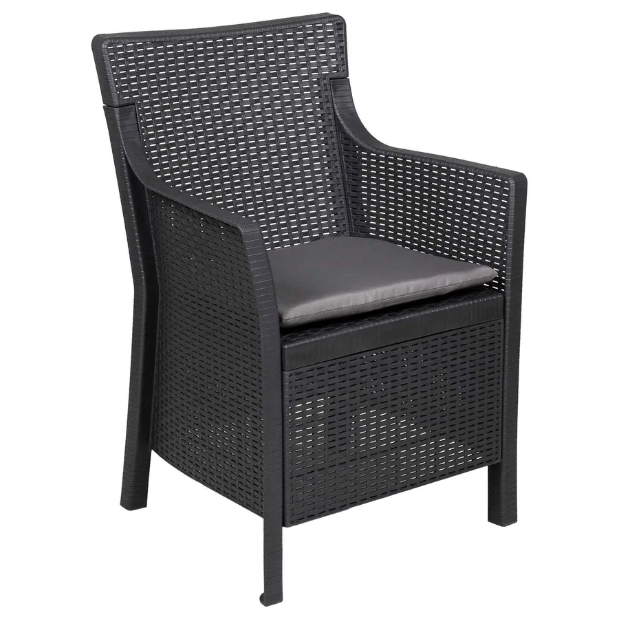 Ensemble salon avec coussin 3 pcs Anthracite PP - 4