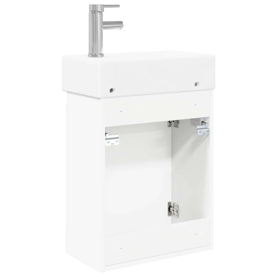 Meuble de salle de bain avec robinet Blanc 45,5 x 22,5 x 84 cm - 7