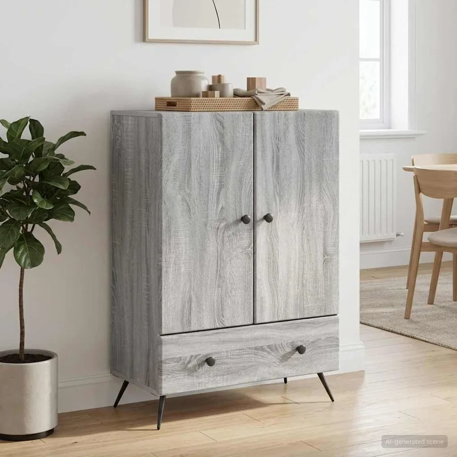 Buffet Sonoma gris 66 x 34,5 x 95 cm Bois d'ingénierie - 3