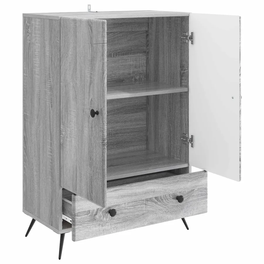 Buffet Sonoma gris 66 x 34,5 x 95 cm Bois d'ingénierie - 4