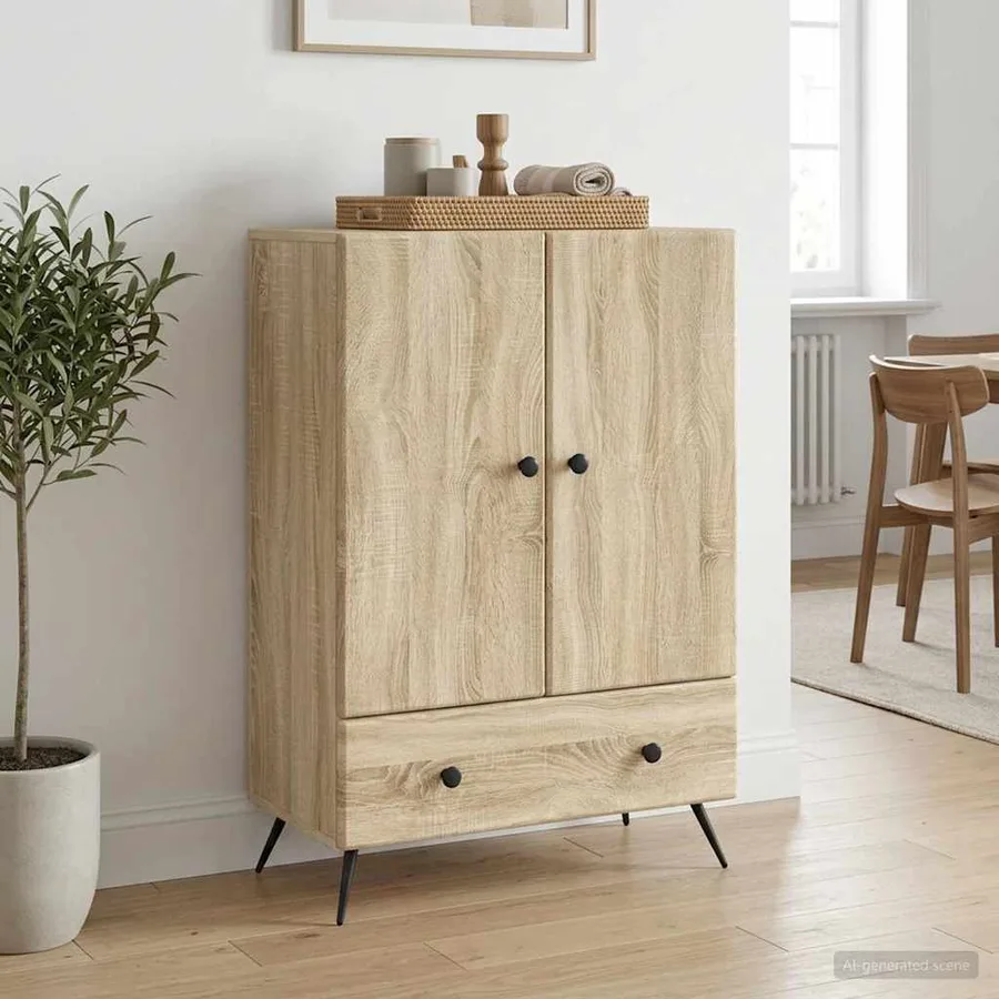 Buffet Chêne Sonoma 66 x 34,5 x 95 cm Bois d'ingénierie - 3